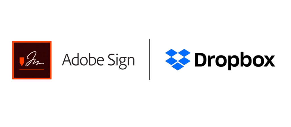 Adobe Sign and Dropbox logo